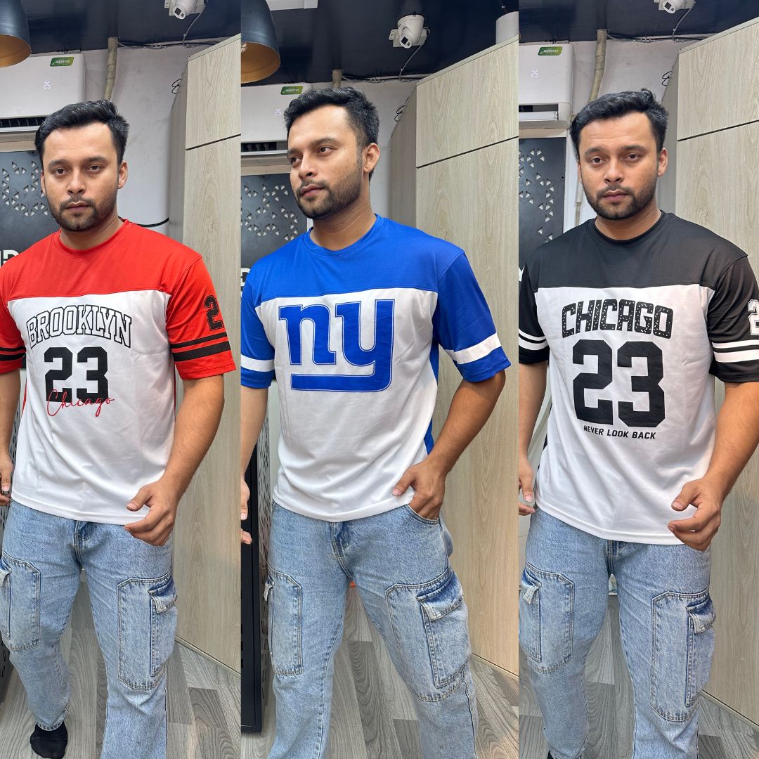 মাত্র ৮৯৯ টাকায় ৩ পিস Drop-shoulder T-shirt Combo -DS2