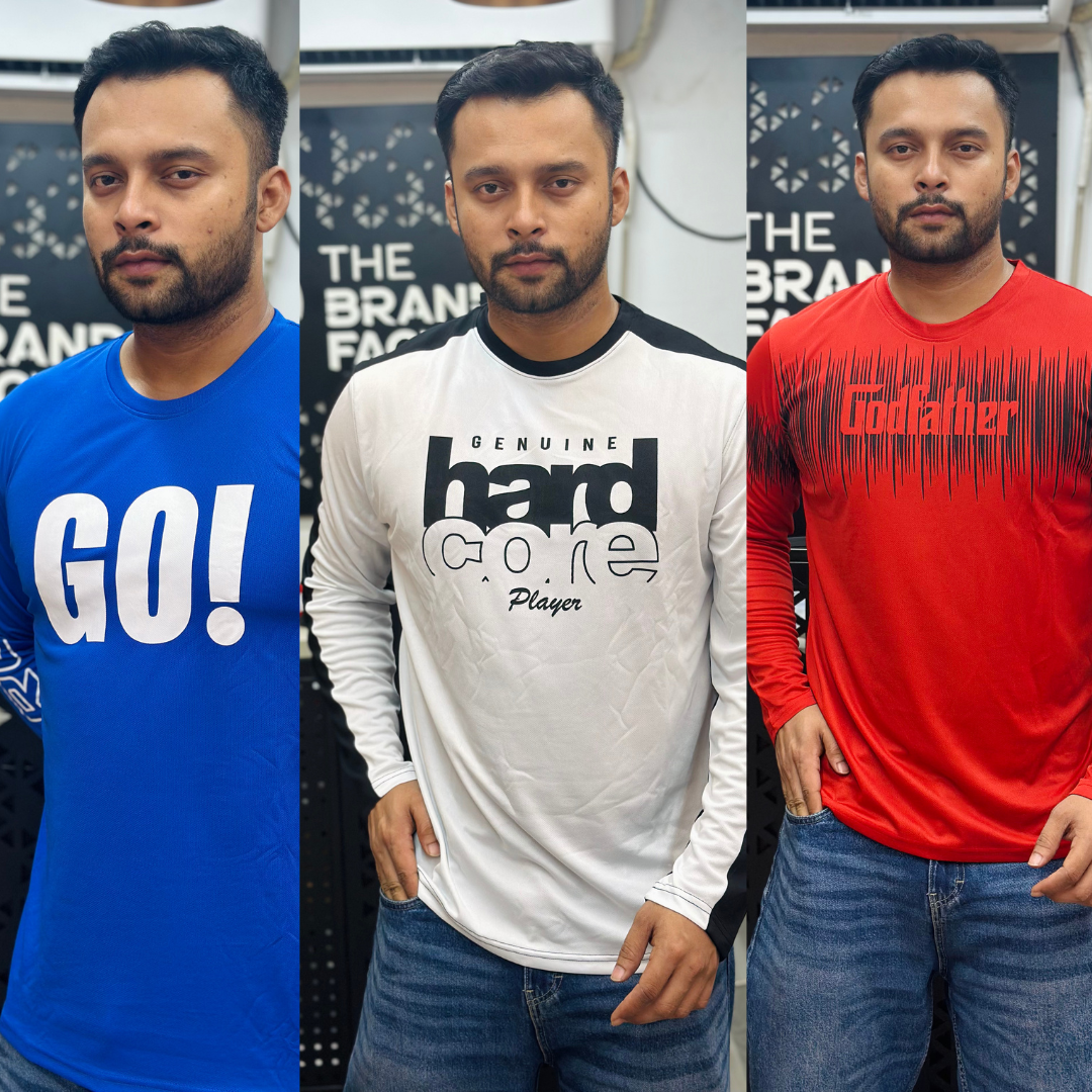 মাত্র ৯৯০ টাকায় ৩ পিস -Full Sleeve T-shirt Combo -FS1