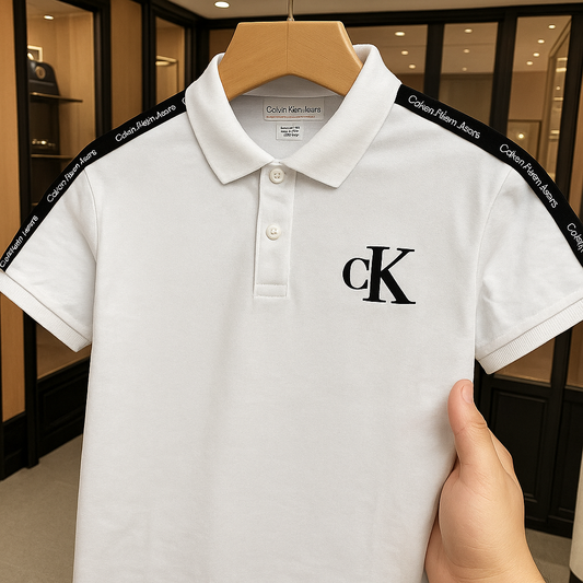 Mens Casual Polo Shirt-White