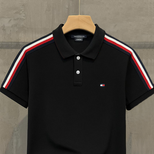 Mens Casual Polo Shirt-Black
